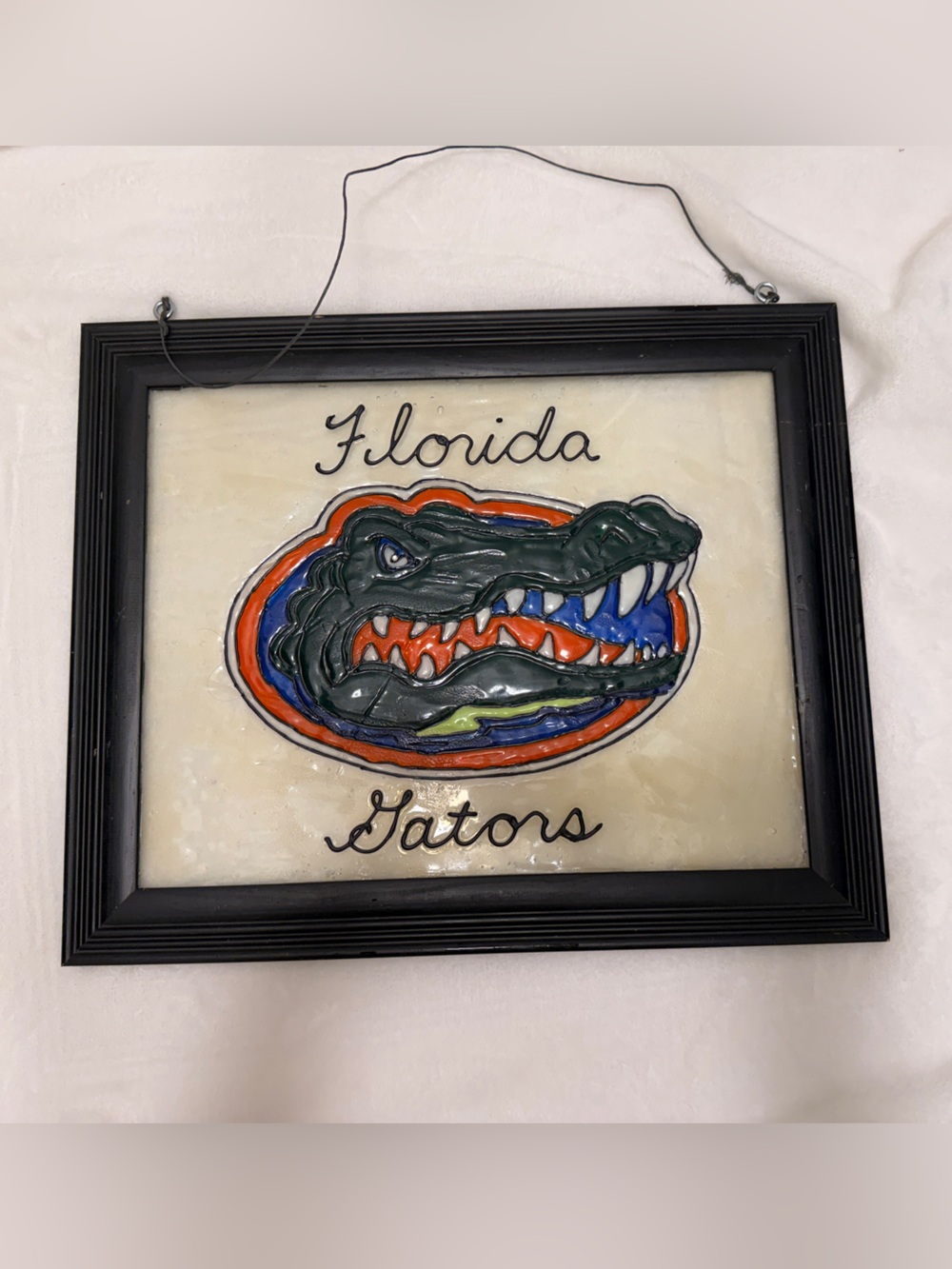 Florida Gators Alligator Wall Art - Black Framed Home Art